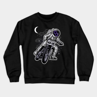 Astronaut Motorbike Polygon Matic Coin To The Moon Crypto Token Cryptocurrency Wallet Birthday Gift For Men Women Kids Crewneck Sweatshirt